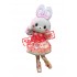 Lovely Lightweight Rabbit Mascot Costume With Pink Dress