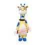 Yellow & Blue Giraffe Mascot Costume