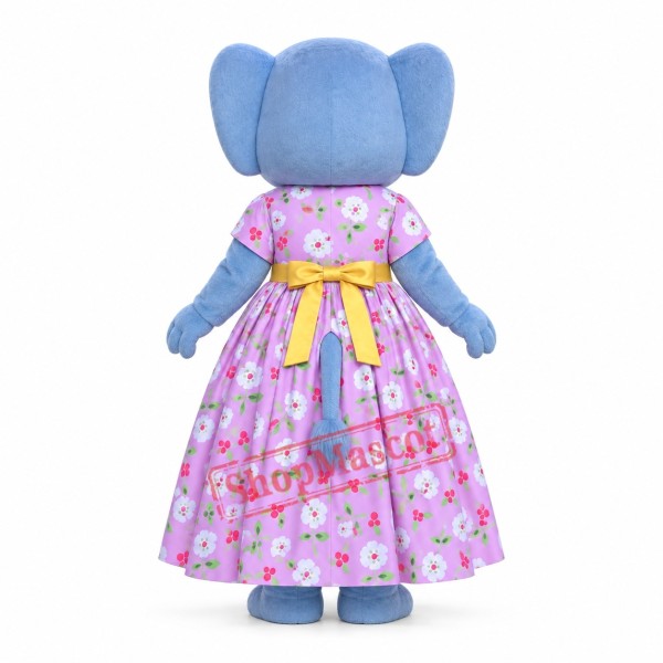 Lovely Lightweight Blue Elephant Mascot Costume