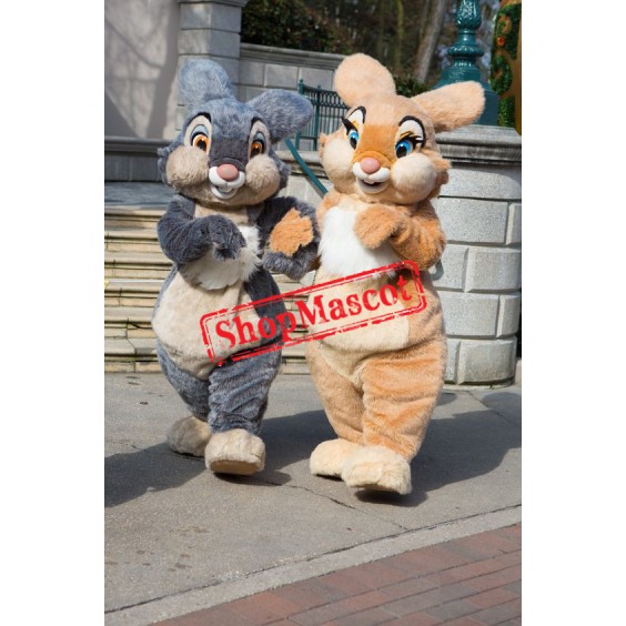 Grey Or Brown Bunny Mascot Costume