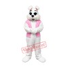 White Easter Rabbit Bunny Mascot Costume