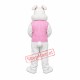 White Easter Rabbit Bunny Mascot Costume White Easter Rabbit Bunny Mascot Costume