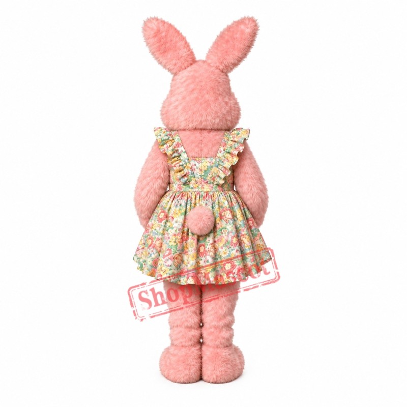 Pink Easter Rabbit Bunny Mascot Costume