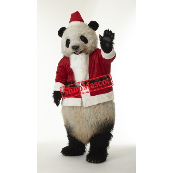 Christmas Panda Mascot Costume Christmas Panda Mascot Costume