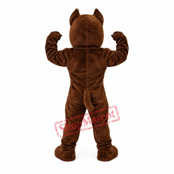 Superb Brown Bulldog Mascot Costume Superb Brown Bulldog Mascot Costume