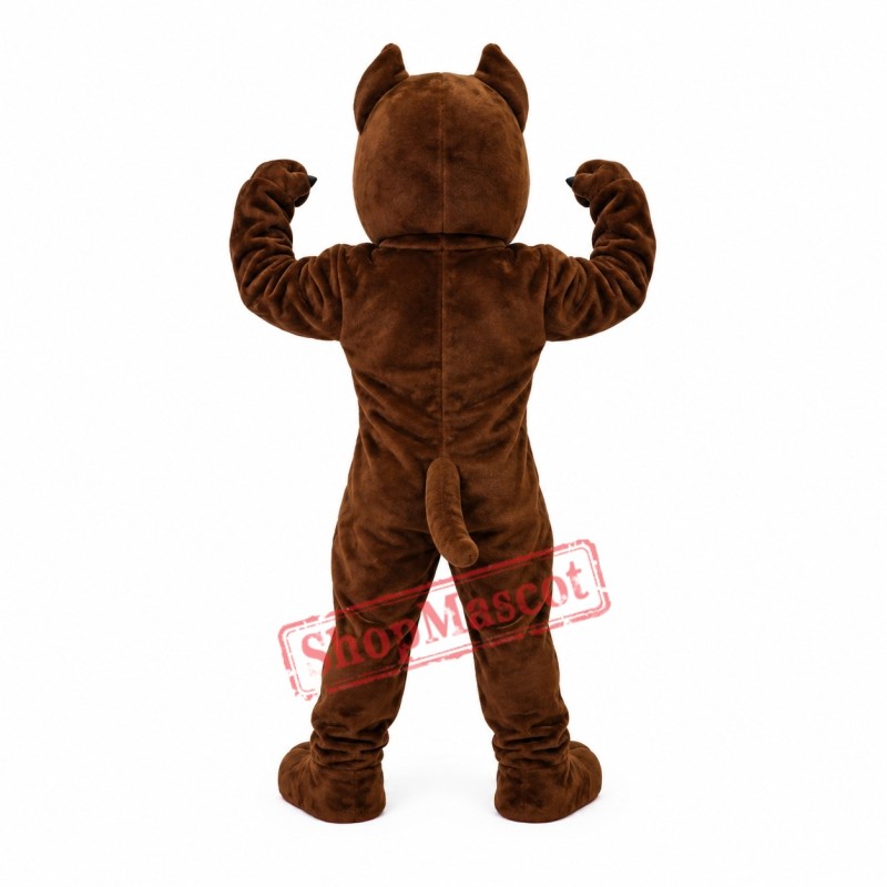 Superb Brown Bulldog Mascot Costume Superb Brown Bulldog Mascot Costume
