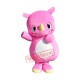 Superb Pink Rhino Mascot Costume Superb Pink Rhino Mascot Costume