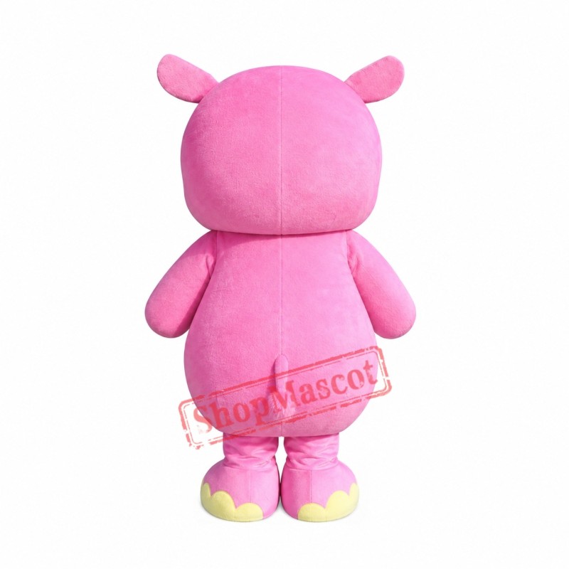 Superb Pink Rhino Mascot Costume Superb Pink Rhino Mascot Costume