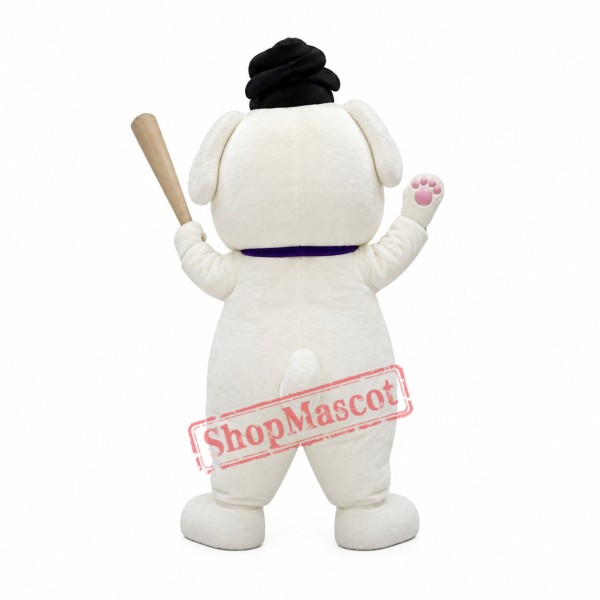 Little White Dog Mascot Costume Little White Dog Mascot Costume