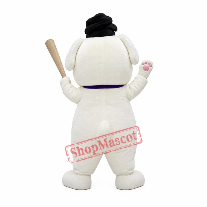 Little White Dog Mascot Costume Little White Dog Mascot Costume
