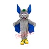 Happy Grey Bat Mascot Costume