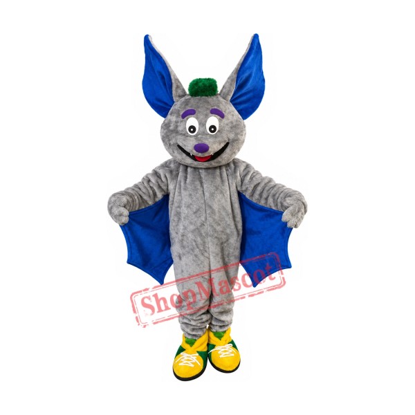 Happy Grey Bat Mascot Costume Happy Grey Bat Mascot Costume