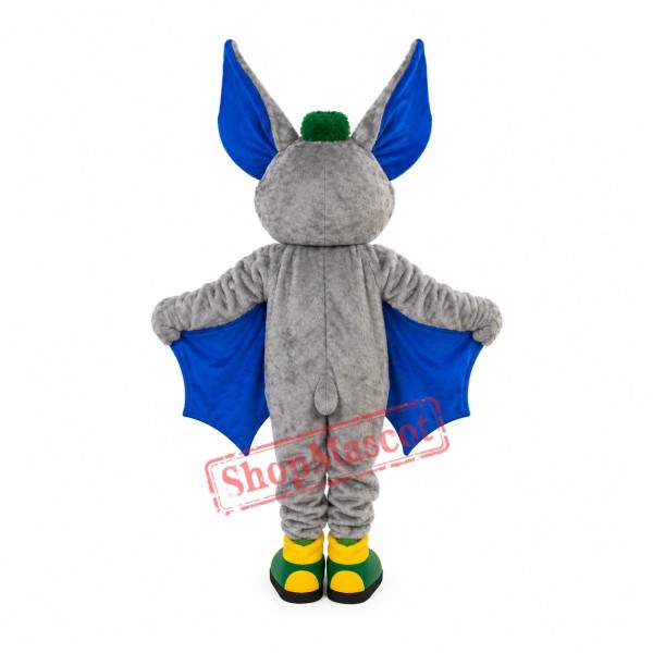 Happy Grey Bat Mascot Costume Happy Grey Bat Mascot Costume