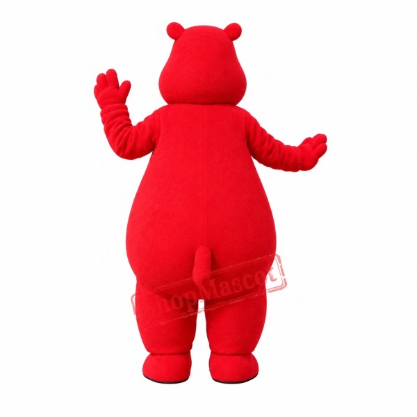 Lovely Red Hippo Mascot Costume Lovely Red Hippo Mascot Costume