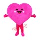 Happy Lightweight Pink Heart Mascot Costume