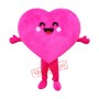 Happy Lightweight Pink Heart Mascot Costume