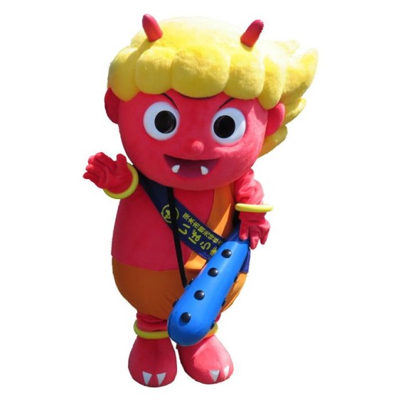 Lovely Yellow Hair Devil Mascot Costume