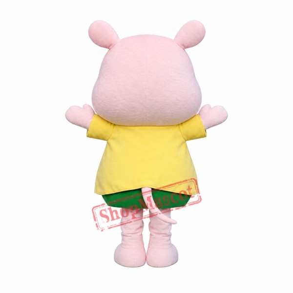 Lovely Pink Rhino Mascot Costume Lovely Pink Rhino Mascot Costume