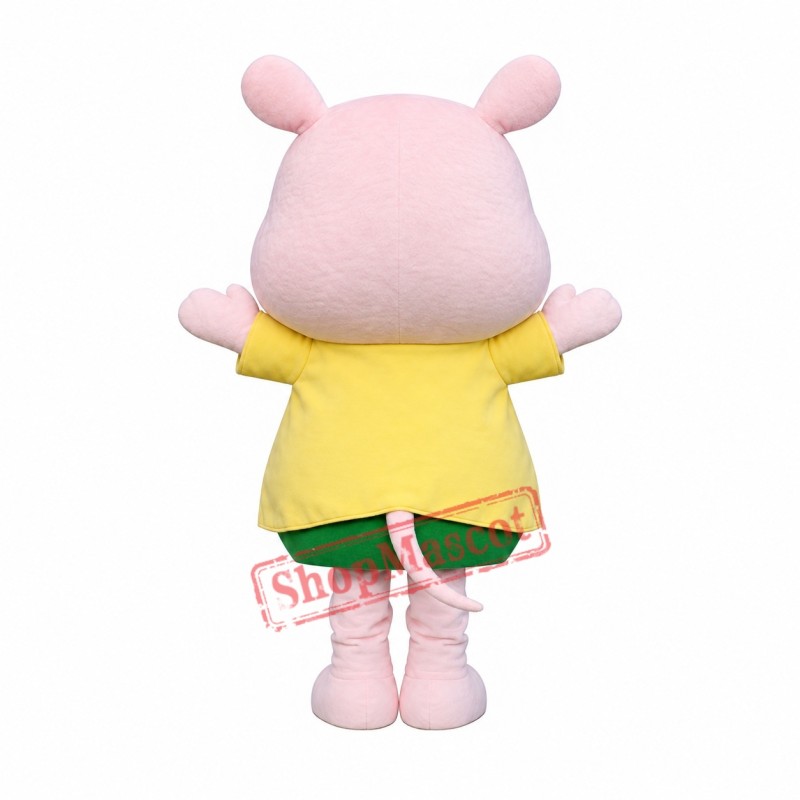 Lovely Pink Rhino Mascot Costume Lovely Pink Rhino Mascot Costume