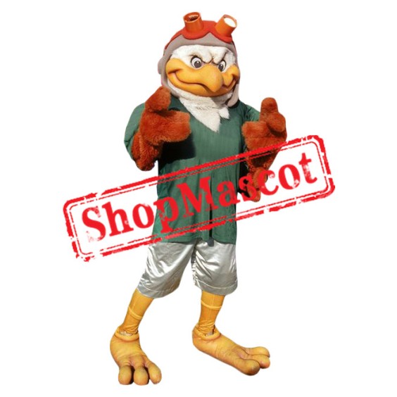 Aviator Eagle Mascot Costume