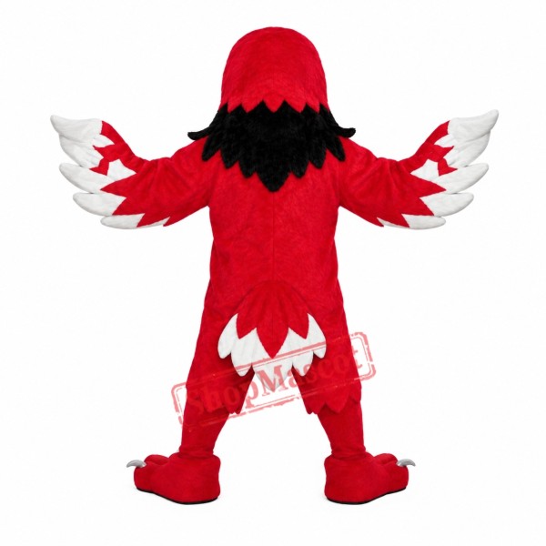 Fierce Power Red Hawk Mascot Costume Fierce Power Red Hawk Mascot Costume