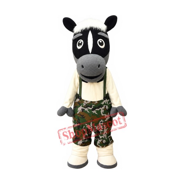 Lovely Black Horse Mascot Costume