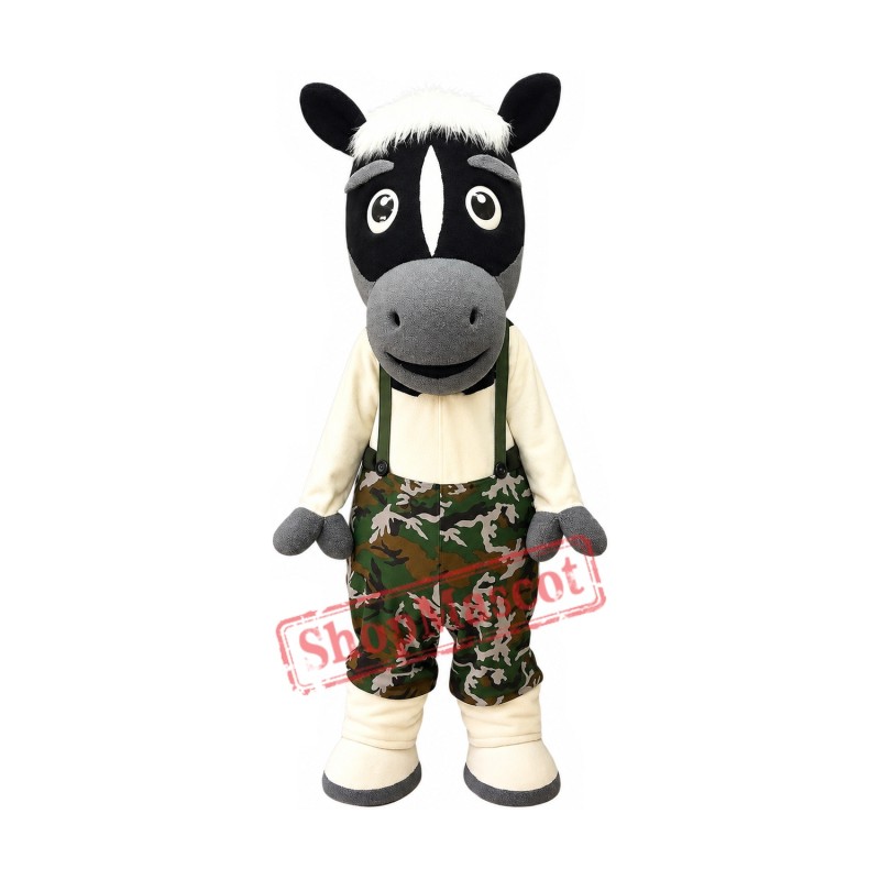 Lovely Black Horse Mascot Costume Lovely Black Horse Mascot Costume