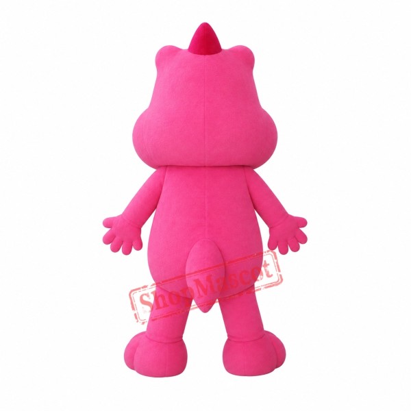Supber Pink Dinosaur Mascot Costume Supber Pink Dinosaur Mascot Costume
