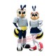 Sport Male Bee & Lovely Female Bee Mascot Costume Sport Male Bee & Lovely Female Bee Mascot Costume