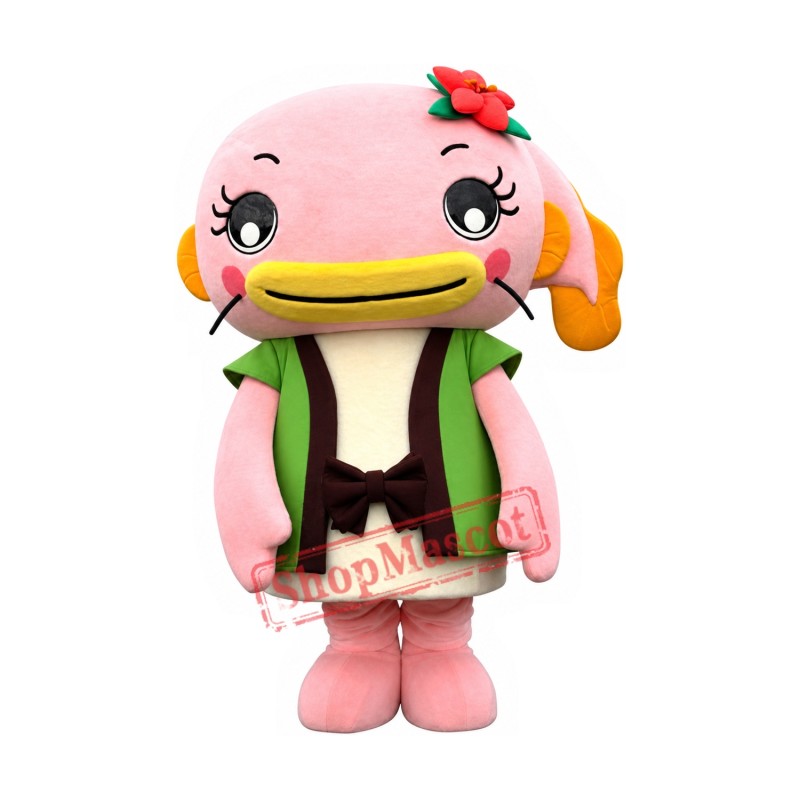 Lovely Pink Fish Mascot Costume Lovely Pink Fish Mascot Costume