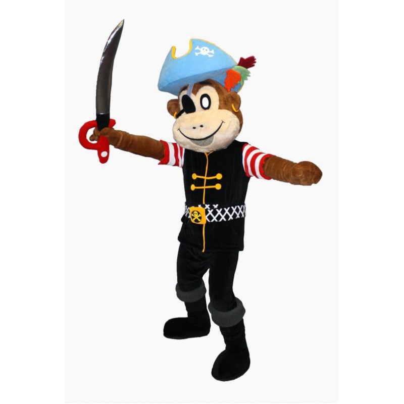 Supber Pirate Monkey Mascot Costume