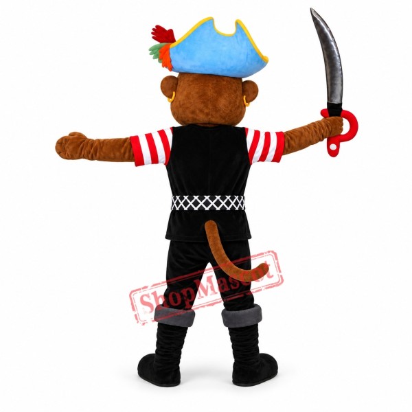 Supber Pirate Monkey Mascot Costume Supber Pirate Monkey Mascot Costume