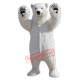 Happy Realistic Polar Bear Mascot Costume Happy Realistic Polar Bear Mascot Costume