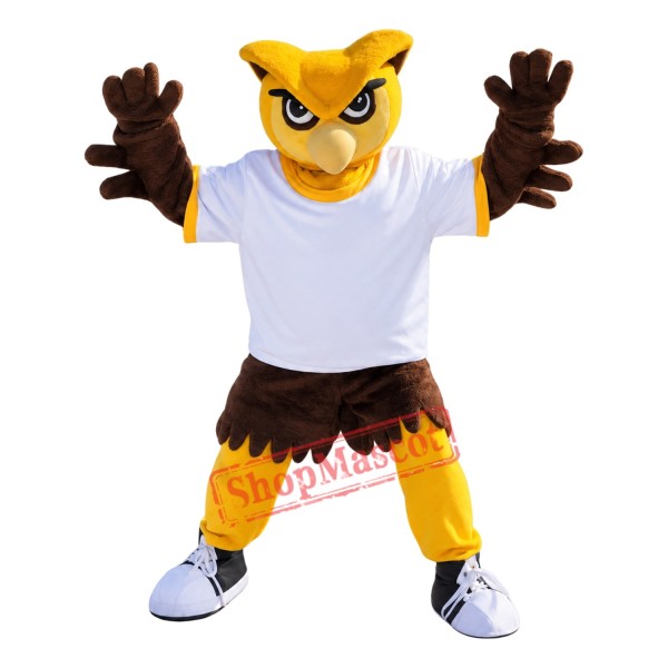 Superb Yellow Owl Mascot Costume
