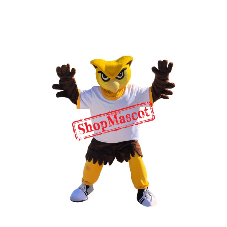 Superb Yellow Owl Mascot Costume