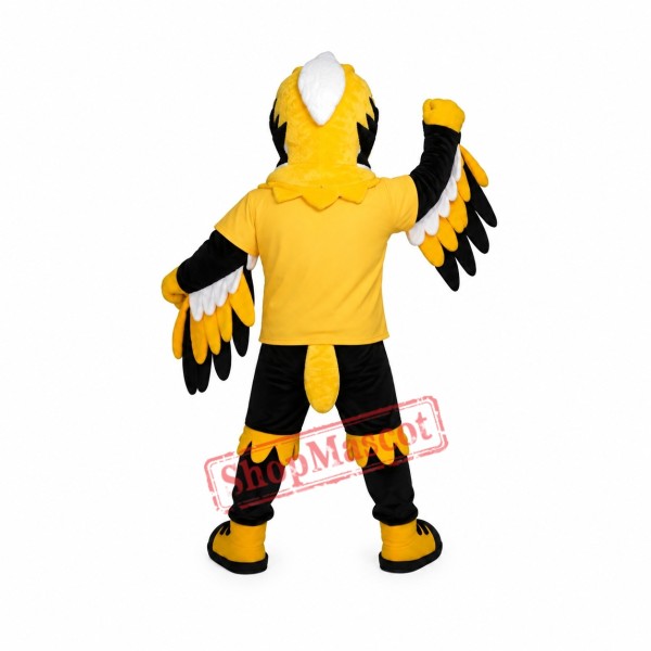 Yellow Power Eagle Mascot Costume Yellow Power Eagle Mascot Costume
