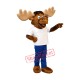 Friendly Ligweight Moose Mascot Costume Friendly Ligweight Moose Mascot Costume