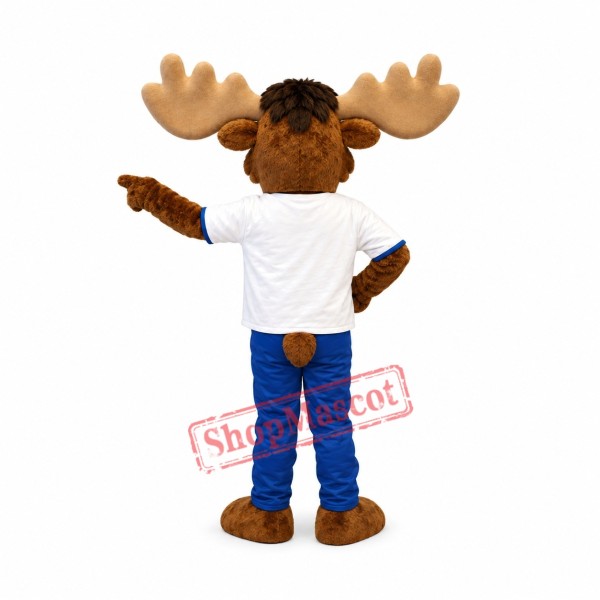 Friendly Ligweight Moose Mascot Costume Friendly Ligweight Moose Mascot Costume