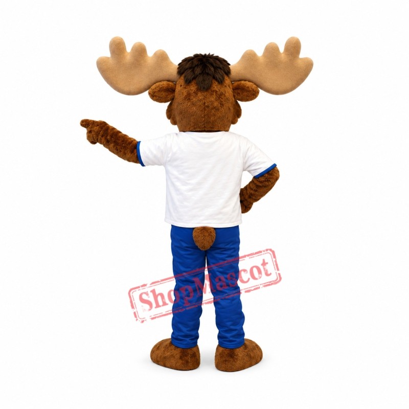 Friendly Ligweight Moose Mascot Costume Friendly Ligweight Moose Mascot Costume