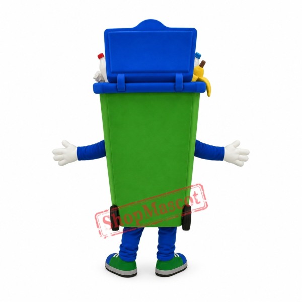 Friendly Trash Can Mascot Costume Friendly Trash Can Mascot Costume