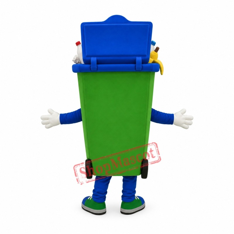Friendly Trash Can Mascot Costume Friendly Trash Can Mascot Costume