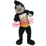 Friendly Black Orangutan Mascot Costume