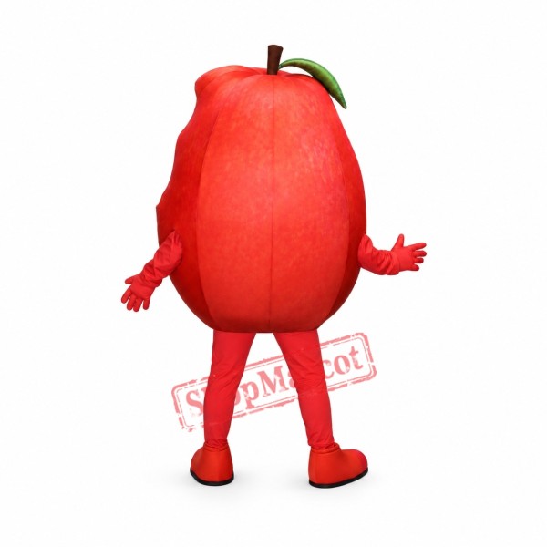 Superb Red Apple Mascot Costume Superb Red Apple Mascot Costume