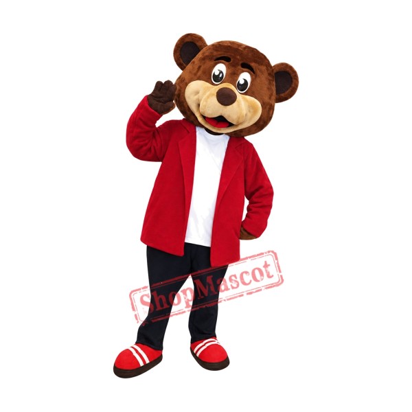 Happy Lightweight Brown Bear Mascot Costume Happy Lightweight Brown Bear Mascot Costume