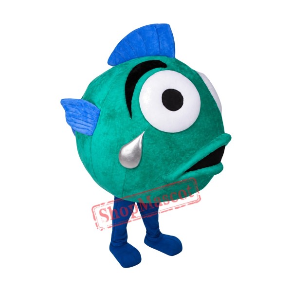 Green & Blue Fish Mascot Costume Green & Blue Fish Mascot Costume