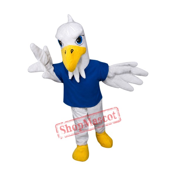 Superb White Eagle Mascot Costume Superb White Eagle Mascot Costume
