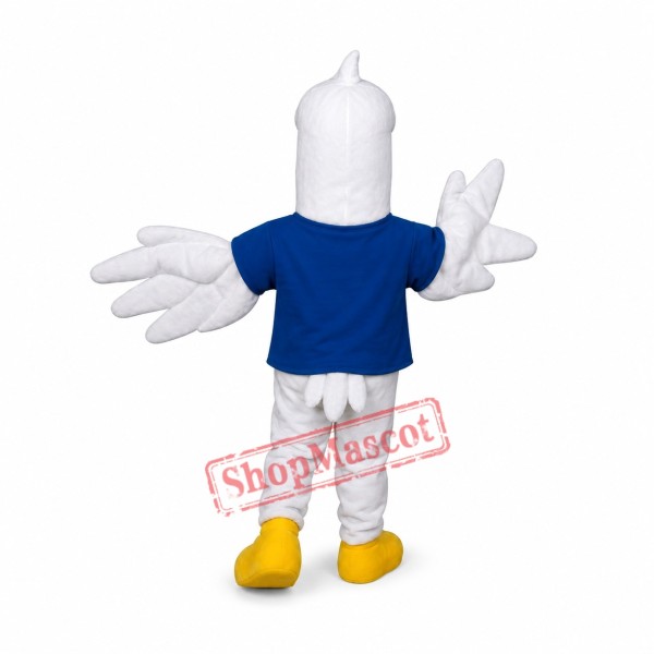 Superb White Eagle Mascot Costume