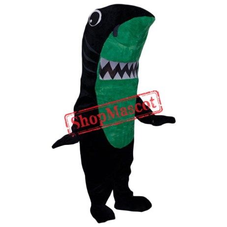 Black & Green Shark Mascot Costume