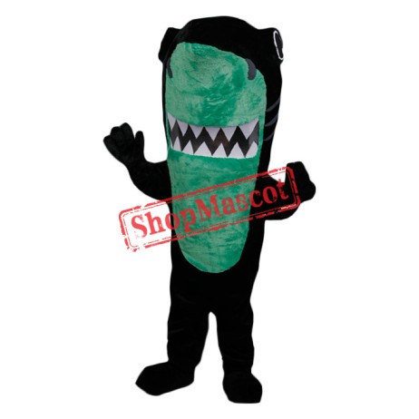 Black & Green Shark Mascot Costume