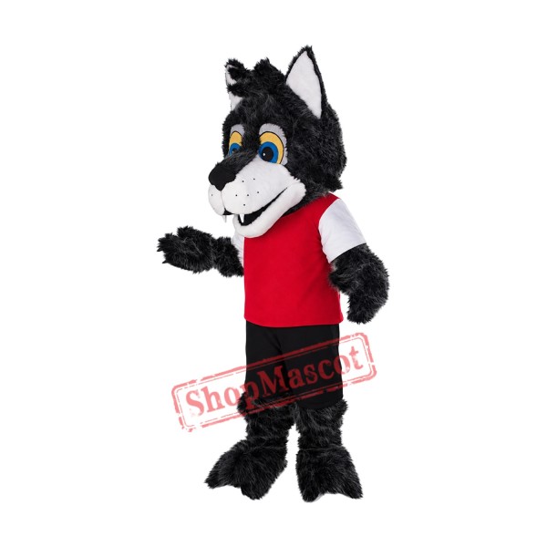 Lovely Realistic Wolf Mascot Costume Lovely Realistic Wolf Mascot Costume